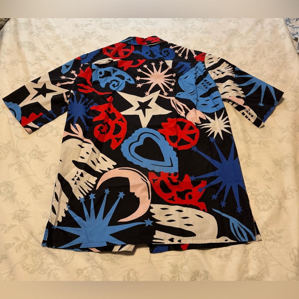 Alexander McQueen Papercut Graphic Camp Shirt